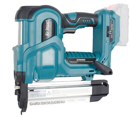 Vislone Grapadora eléctrica para clavadora inalámbrica con 200 clavos de 32 mm y 200 clavos de 50 mm compatibles con batería de litio Makita