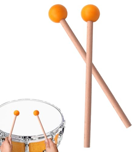 Trommelschläger Gummi - Holzpercussion Beschläger, Musikalische Drum -Werkzeuge | Weiche Kopf -Übungsstöcke, Langlebige Handschläger Für Die Zunge Drum Glockenspiel Xylophon Für Professionelles Handpa