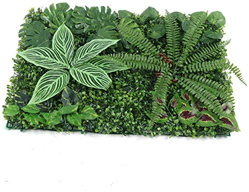 HIJNXG 12 paneles de setos de boj, 60 x 40 x 4 cm, alfombra de plantas artificiales, protección visual, decoración de pared, pared para fiestas, bodas e interiores