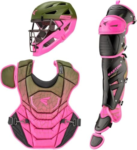 Easton MAV X Flash Camo Catcher’s Gear Box Set | Helmet, Chest Protector & Leg Guards | Large Catcher Set