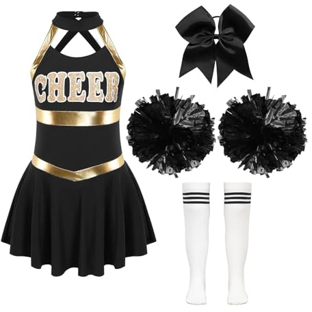 Cheerleading-uniform, Tjejer Cheerleading Danskläder Set Uniformer Kostymer Flerfärgad storlek 6-16