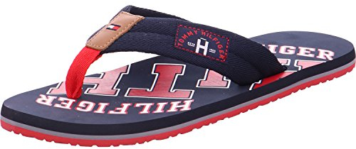 Tommy Hilfiger Herren Flip Flops Essential TH Beach Sandal Badeschuhe, Blau (Midnight), 42 EU
