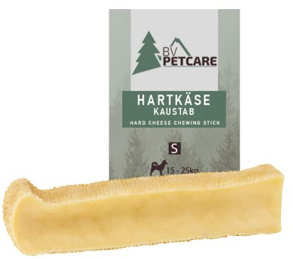 BV Petcare | Bastoncino da masticare al formaggio per cani | Allenamento dei muscoli masticatori e cure dentistiche | Giocattoli naturali da masticare per cani (S)