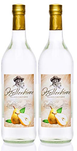 Kellerbirne® 1,0 Liter 2 Flaschen Kultbrand Williams-Christ-Birne/Poire Birnenschnaps, Nürnberg, Direkt vom Hersteller, Sensationelle Qualität, Höchste Qualitäts Prinzipien je 1000 ml