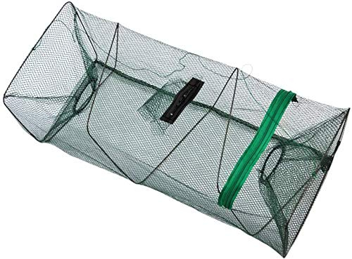 Bprtcra Faltbarer Fishing Köderfischreuse, Tragbares Fischernetz Fisch-Reuse Fisch Hummer Krabbe Fischernetz Trap Krabbe Langusten Garnelen Fische fangen Netz Fischreuse