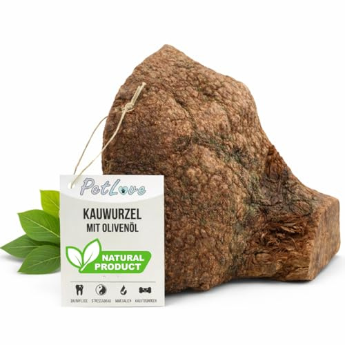 PetLove Kauwurzel für Hunde mit Olivenöl • 100% natürliches Kauholz • Kauknochen mit Mineralien • Kauspielzeug Hund • Größe: XL (751-1000g) • Für große Hunde