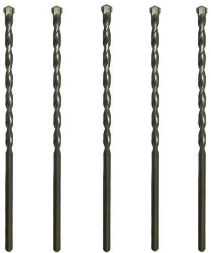 6mm x 300mm TCT Tipped Masonry Drill Bits (Pack Of 5) For Concrete Brick Porcelain Ceramic Tile Plastic Wood