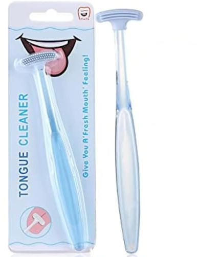 Soft Silicone Tongue Brush Cleaning The Surface of Tongue Oral Cleaning Brushes (Blue)