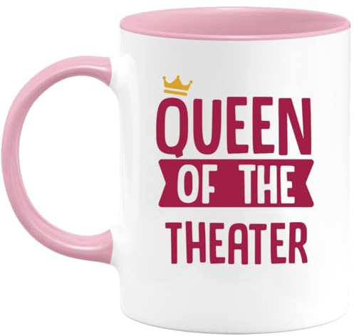 quotedazur - Mug Queen Of Theater - Tazza Personalizzata Per Amanti Del Teatro - Regalo Per Compleanni, Natalizie, Congratulazioni O Gratitudine - Donne