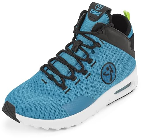 ZUMBA Women's Air Funk Foam-Sole Dance Sneakers, 10, Blue/Black