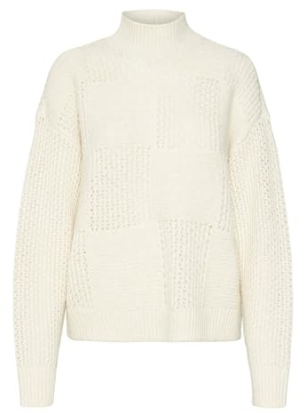 VERO MODA Vmmoon LS Highneck Ga BF Jersey Punto, Abedul, M para Mujer
