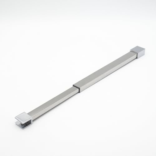 WITEN&NOCK Stabilizzatore da soffitto per pareti doccia, 35 – 60 cm, estensibile, in vetro, 6 – 10 mm, in acciaio inox, rettangolare, cromato