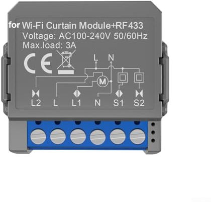 HpLive WLAN Vorhangschalter-Modul Intelligent Rollladenschalter, Sprachsteuerung App-Steuerung RF-Fernbedienung
