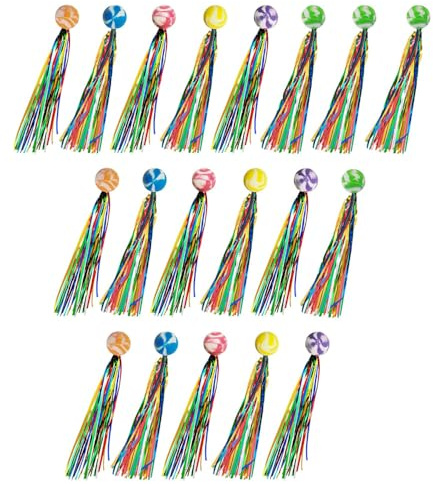 Laroal Pack Of 20 Jumping Balls With Colored Ribbons Colorful Bouncy Balls, Bouncy Balls Rubber Ball Party Favors Rubber Balls Bouncy Ball Party Favors For Guests
