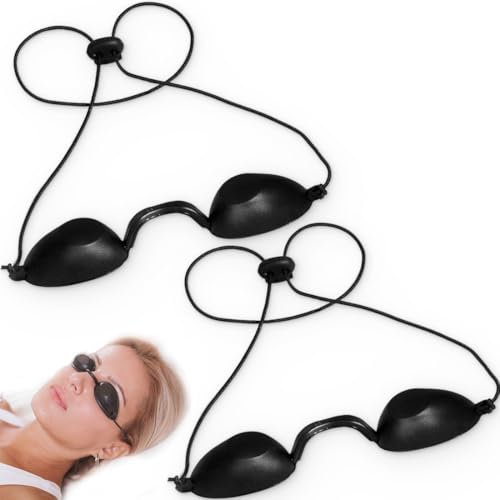 2 piezas de gafas protectoras, gafas de seguridad, ajustables, suaves y duraderas, para pacientes en IPL, UV, terapia con luz LED infrarroja