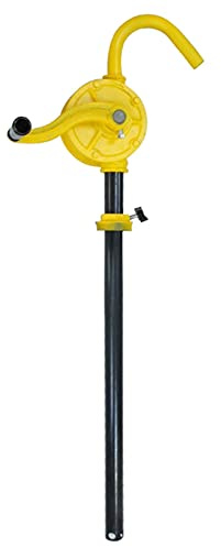 Pompe rotative Manuelle pour fût, Pompe à Main rotative pour fût Neuve, Robuste, pour Transfert d'antigel, d'essence, de kérosène, d'huile hydraulique, d'huiles et Plus Encore, pour fûts de 15 à 55