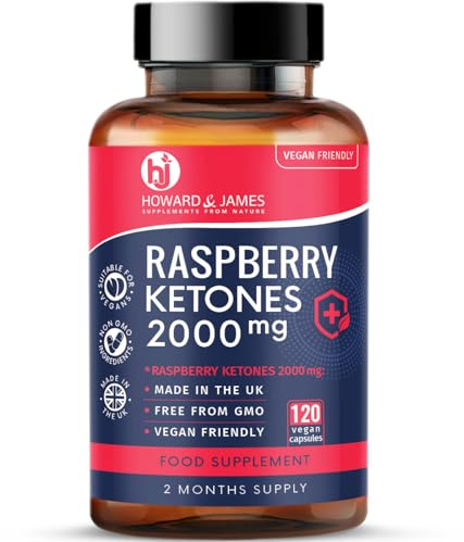 Raspberry Ketones 120 Capsules 2000mg Daily Serving | Vegetarian & Vegan Friendly Capsules | Max Strength for Men or for Women (120 Capsules)