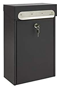 ARREGUI Bigen EP1004 Buzón Individual de Acero para Correo y Paquetería Pequeña | Buzón para Paquetes Flexibles | 46 x 28,5 x 16 cm | Negro