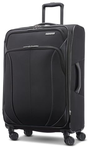 American Tourister 4 Kix 2.0 Erweiterbares Softside-Gepäck mit Spinner-Rädern, schwarz, 28 Spinner, 4 Kix 2.0 Erweiterbares Softside-Gepäck mit Spinnrollen