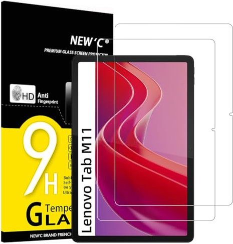 NEW'C 2 Pezzi, Pellicola Prottetiva per Lenovo Tab M11 (11 pollici), Vetro Temperato, Durezza 9H, 0,33mm Ultra Trasparente, Ultra Resistente