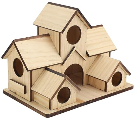 Kit de casa de pájaros de bricolaje para niños para pintar, creativas casas de pájaros de madera sin terminar para interior exterior jardín patio, diseño simple y funcional