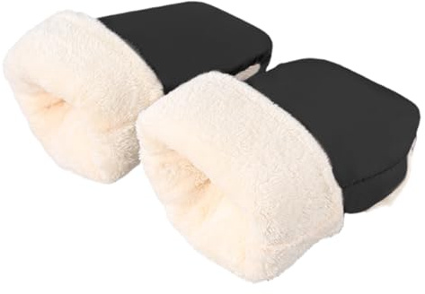 Gants Manchon Pour Poussette,Épais Confortable Imperméable Au Vent Chauffant | Moufles Anti-Gel Pour Poussette | Pour Poignées De Parents Temps Froid Hiver Voyage