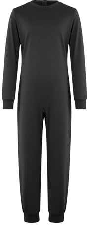 Jhaoyu Vêtements Adaptés Pour Les Garçons Enfants Avec Besoins Particuliers Combinaison Manches Longues Anti Déshabillage Combinaison Fermeture Éclair Larrière Noir 5-6 ans