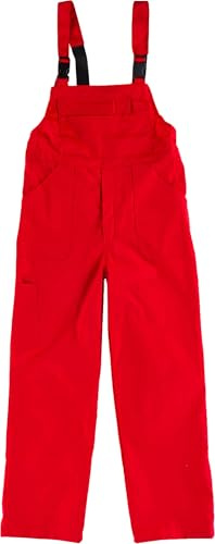 WORKTEAM Peto de Niño, Infantil con Tirantes Elásticos y Hebillas Automáticas, Multibolsillos y Cintura Elástica. Rojo 8