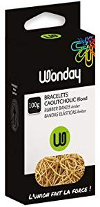WONDAY Bracelets caoutchouc Elastique 150 x 1,8 mm Etui 100g