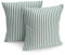 FILU Kissenbezug 50 x 50 cm 2er Pack (Farbe wählbar) Dunkelgrün/Weiß gestreift - Kissenhülle, Kissen, Sofakissen, Dekokissen, Sitzkissen, 100% Baumwolle, Deko für jeden Raum, Garten und Terrasse
