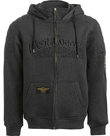 WEST COAST CHOPPERS Por Vida Zip Hoodie (Grey,XL)