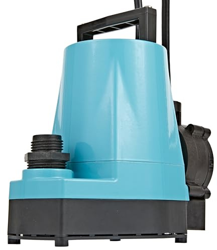 Little Giant 5-ASP-LL 115-Volt, 1/6 HP, 1500 GPH Automatic Aluminum Utility Pump with Low-Level Piggy-back Diaphragm Switch, 18-Ft. Cord, Blue, 505717