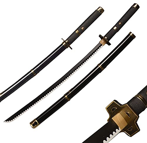 Samurai Anime Sword Cosplay: Roronoa Zoro Spade, Yubashiri, Wooden Blade, 40 inches, for Collection, Display, Collection