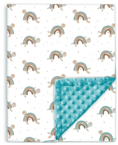 Manta Cuna Bebe Suave De Algodón Oeko Tex para Recien Nacidos Y Niños - 75x100 Cm- Edredon De Cuna 60x120 Cm - Manta Criança para Cama Infantil - Mantita Bebe- Arrullo para Verano E Invierno