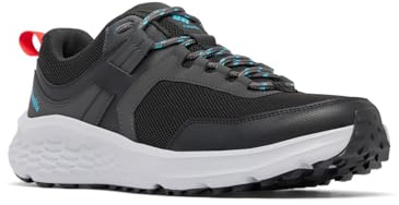 Columbia Konos Low, Zapatos para Senderismo Hombre, Black Clear Water, 44.5 EU Ancho
