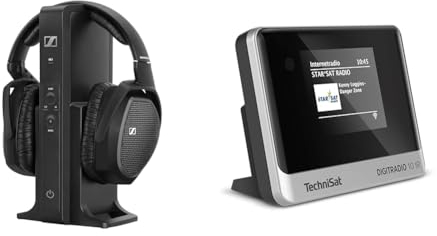 Sennheiser RS 175 Digitaler drahtloser Over-Ear-Kopfhörer & TechniSat DIGITRADIO 10 IR - Adapter für Internetradio & DAB+/UKW mit WLAN
