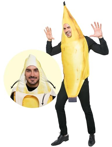 Spooktacular Creations Costume realistico da banana per costume di Halloween per adulti, spettacoli teatrali, attività all'aperto (grande)