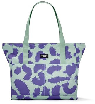 LARKSON Strandtasche Damen & Herren Lila - Linn - Große Beach Bag für Strand, Schwimmbad, Pool - Tote Bag Badetasche XXL mit Reißverschluss - Leicht