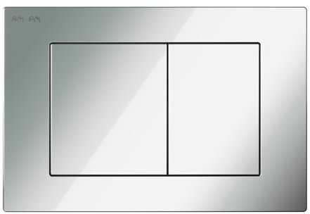 Betätigungsplatte für Unterputz-Spülkästen, zwei Spülmengen, Kompatibel mit II12709, Eckige Spültaste, Drückerplatte Chrom Glänzend, AM.PM II90251 Prime Fit S