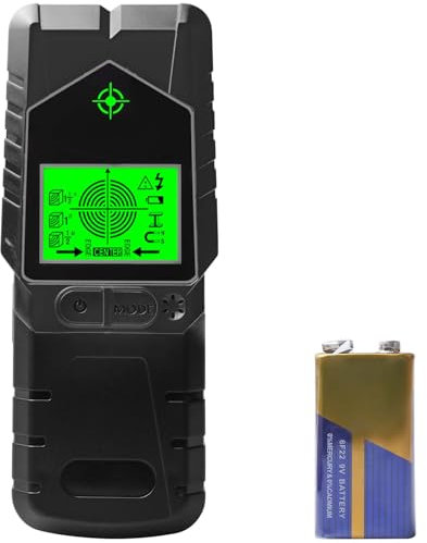 Localizador de líneas, 6 en 1, escáner de pared, detector de líneas, buscador de cables multifunción, con pantalla LCD y alarma, detector de metales para encontrar líneas eléctricas, vigas de madera