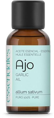 ACEITE ESENCIAL DE AJO Natural | Rico en Antioxidantes y Compuestos Naturales Derivados del Ajo | Ideal para Cosmética, Cabello, Uñas y Aromatización