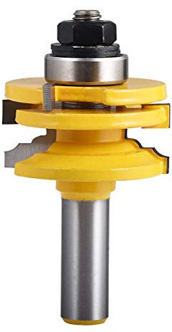 HOHXEN Fresa Reversible, Mango de 1/2 (12,7mm), Fresa para Madera para Recortadora Eléctrica, Máquina de Grabado y Fresado, Máquina de Grabado CNC