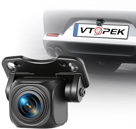 Vtopek AHD 1080P Reversing Camera Reverse Camera IP69 Waterproof Front/Rear View Cameras Clear Night Vision 140° Wide Angle Parking Universal 12-24V for Car Vehicle SUV RV Van Fit Most RCA Monitor