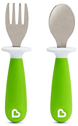 Munchkin Raise Kleinkind-Gabel- und Löffel-Set | Kleinkind- & Babylöffel | Abstill-Set | Baby-Essentials | 2er Pack