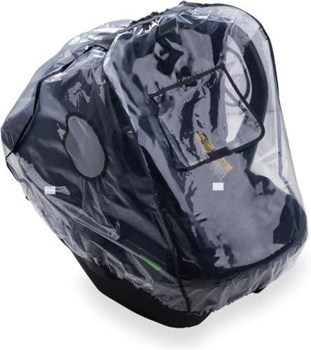 hauck Habillage Pluie Cosy Universel avec Ouverture pour le Transport, Fenêtre de Contact, Troux d'Aération, Pourtour Élastique, Parfaite Mise en Place, Rangement Compact - Transparent