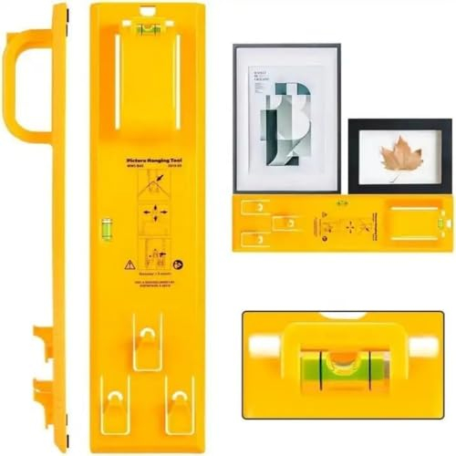 WEISIPU Picture Hanging Tool Kit, Photos Frame Hanger Wall Hanging Kit Tools with 2 Levels Easy Making Position for Clocks, Mirrors, Galleries, Artworks, Posters