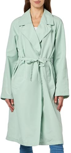 VERO MODA VMNEEL Trench long pour femme, vert clair, taille M, Silt Green, M