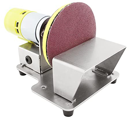 máquina pulidora rotativa HUIOP Lijadora de Disco de Mesa Pulidora Rotativa Eléctrica con 7 Velocidades Variables 20 Piezas Discos de Lijado de 3 Pulgadas para Pulir Acabado de Madera Plástico
