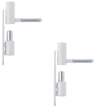 Gedotec Charnières - Paumelles de rénovation Charnières de porte en acier massif - blanc | P50 | 2 pièces de paumelles à percer dans les fenêtres et les portes