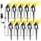 Bomcosy Gartenbeleuchtung, 32M/10er Set Gartenleuchte mit Erdspieß, DC 27V 2000lm IP65 Wasserdicht LED Gartenstrahler mit Stecker, Warmweiß Scheinwerfer Gartenlampe Wegbeleuchtung Spot Halloween Deko